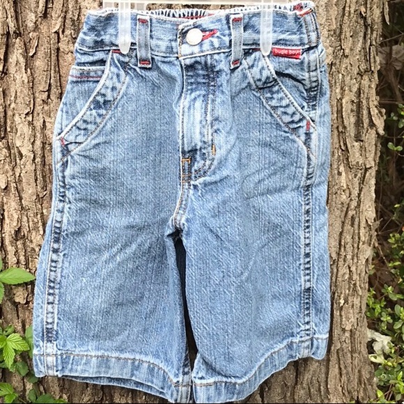 Bugle Boy Bottoms Bugle Boy Jean Company Distressed Denim Blue